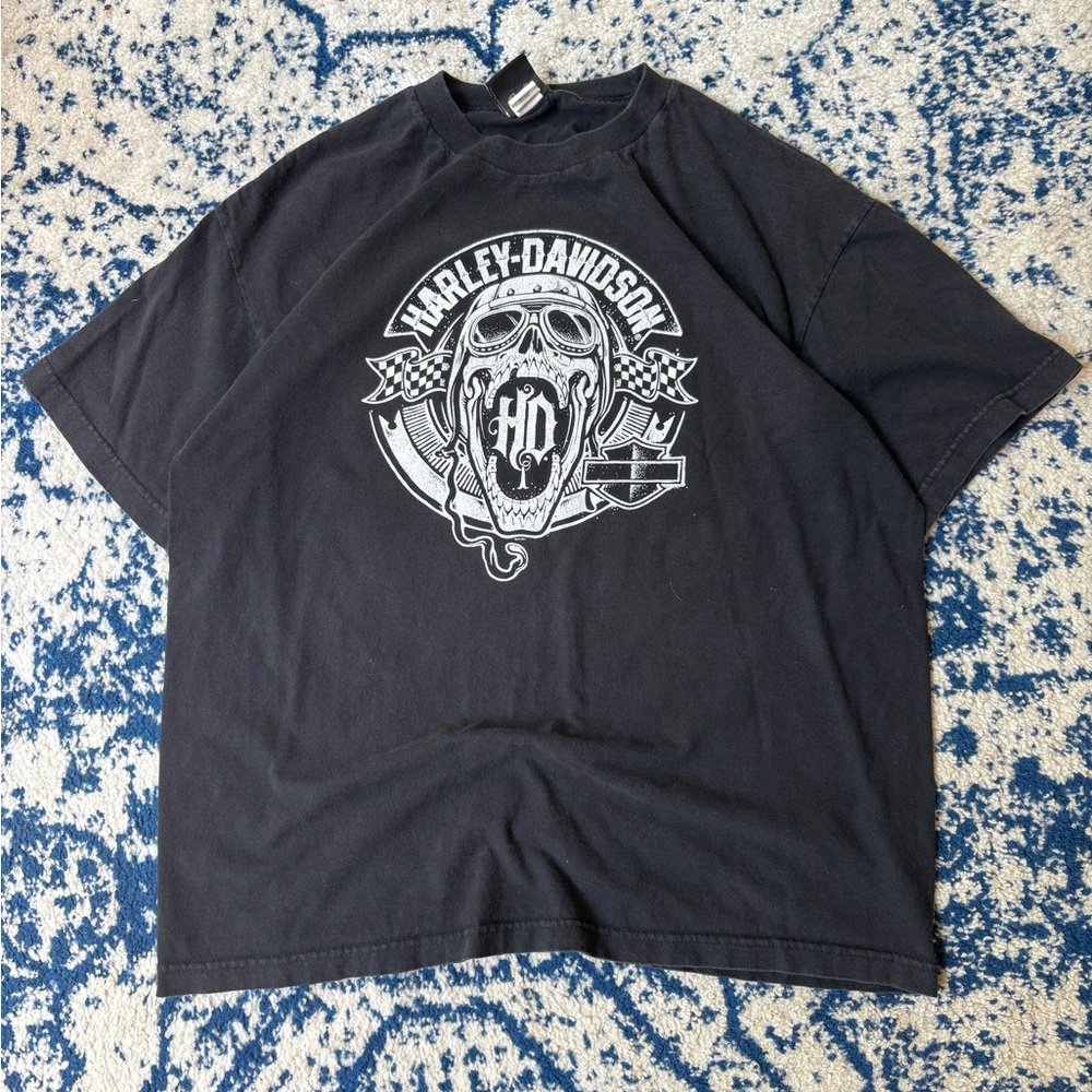 Harley-Davidson Black and White Graphic Tee